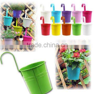 Metal Iron Flower Pot Hanging Balcony Garden Plant Planter Home Decor photo-2