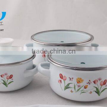 3 Pcs Mini Pot With Metal Cover Beautiful Decal photo-4