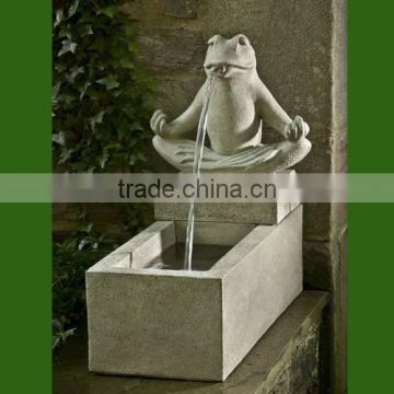 White Travertine Frog Fountains for Garden