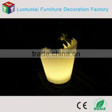 PE plastic Small LED Lights Flower Vases