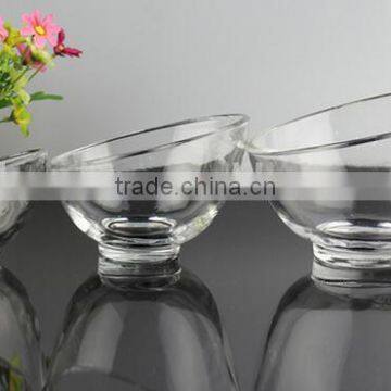 400ml Slope Shape Glass Bowl Salad Glass Bowl Unique Shape Fruit Bowl photo-4