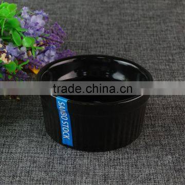 Colorful Red Porcelain Salad Bowl Black Cheap Pasta Bowl photo-3