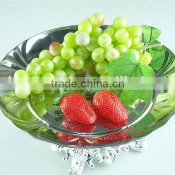 Stainless Steel Stock Ceramic One Layer Silver Cake Stand Holder Fruit Plate photo-4