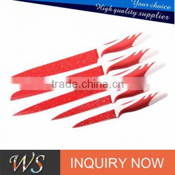 High Quality Non-stick Swiss Line Coating Stainless Steel Kitchen Knife Set photo-3