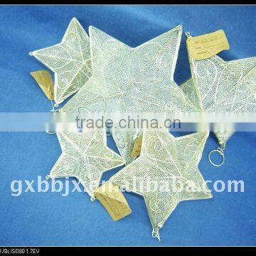 White wire star shape christmas decorative craft