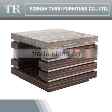 Luxury Fashionable Side Table With Natural Travertine Top photo-6