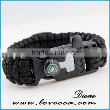 Military Color Emergency Survival 550 Paracord Braided Bracelet Manufacturer photo-2