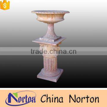 Mable Red decorative urns for garden with Drainage Holds NTMF-FP023Y