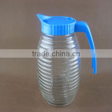 with Plastic Lid and Handle 1.5L Glass Water Jug