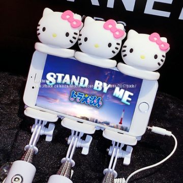 Миниатюрный складной и выдвижной монопод для селфи в стиле мультфильмов с алмазной отделкой photo-2