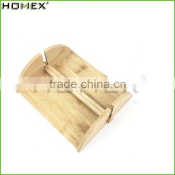 Bamboo restaurant tissue holder/ table napkin holder Homex-BSCI