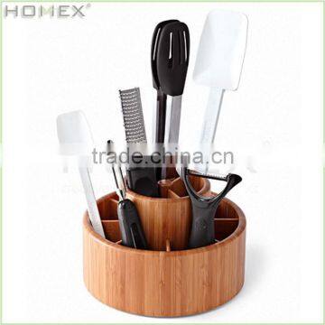 Bamboo Kitchen Cutlery Holder Box/Homex_BSCI