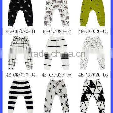 Fancy Black And White Stripe 100% Cotton Toddler Boys Hip Hop Harem Pants Baby Pant photo-6