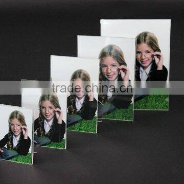 Clear Acrylic Upright Plexiglass Plastic Sign Holder With Slant Back Menu Ad Frame Table Card Display photo-5