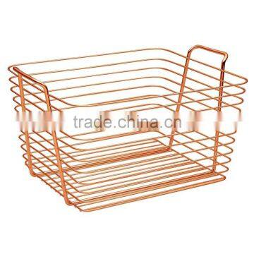 Kitchen Pantry Bath Wire Basket Tote With Handle photo-2
