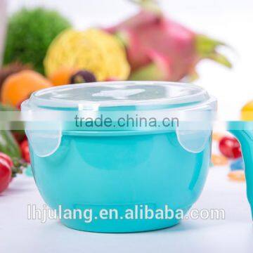 2016 New Plastic Lock Bowl With Handle,food Container With Lid