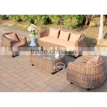 China garden wicker furniture supplier outdoor furniture exotic sofa set flat rattan sofa patio sofa sets