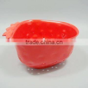 Red Color Strawberry Shaped Melamine Colander