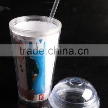 Clear Dome Lid Tumbler Double Wall photo-4