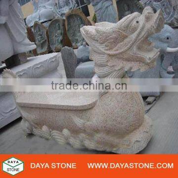 Animal carved Granite Garden bench design