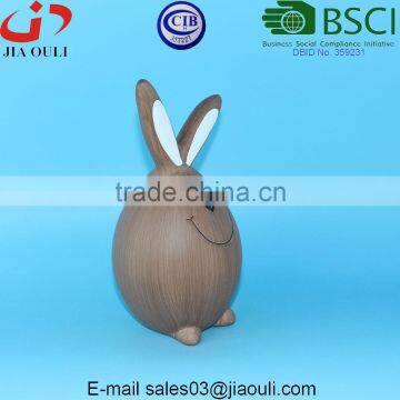 BSCI Audit Factory EASTER Decorative Lovely Bunny, Brown Ceramic Rabbit photo-4