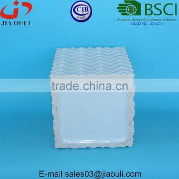 New Design Whitewash and Glazed Ceramic Planters Square Flower Pots photo-6