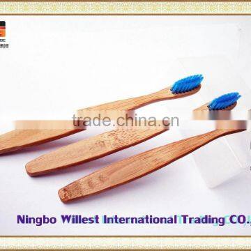 Blue Bristle Bamboo Toothbrush With Customize Logo photo-5