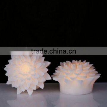 Wax Flower Flameless Candles with timer