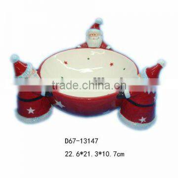 Christmas ceramic candy bowl