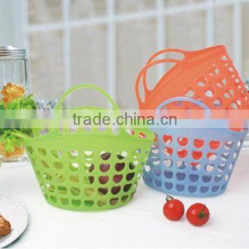 PE Plastic Basket With Handle/Storage Basket/food Basket photo-5