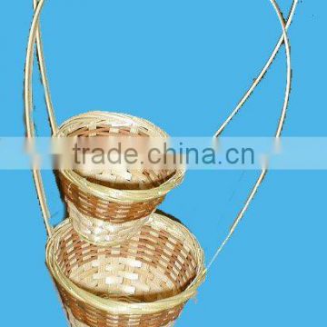 round shape bamboo flower baskets