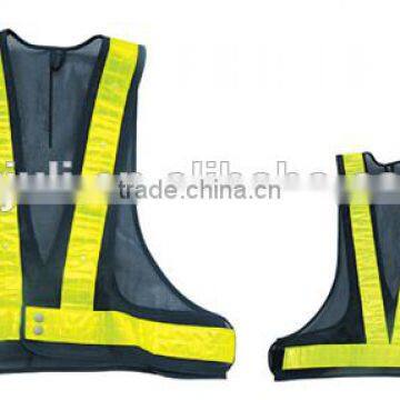 led reflective safety vest for pliceman