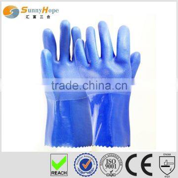 seamless blue pvc gloves