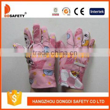 Red Cute Partten Cotton Kid Gardening Working Safety Gloves