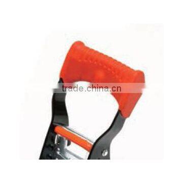 1" RATCHET BUCKLE IN ZINC & ELECTRIC BLACK PLATE / WITH STREAMLINE SHAP AND PLASTIC GRIP photo-2