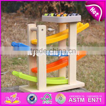 2017 New Design 4 Levels Funny Toys Wooden Kids Car Ramp Toys for Toy Cars W04E048 photo-4