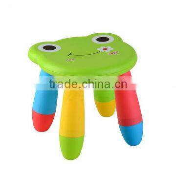 round plastic stool with heat printing cute frog for kids high quality