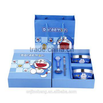 Factory Price Top Quality Hot Sale Cartoon Bowl Chopsticks Spoon Fork Gift Cutlery Set photo-3