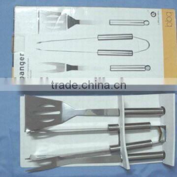 Heavy Duty Professional-Grade Stainless Steel 3-Piece BBQ Tool Set