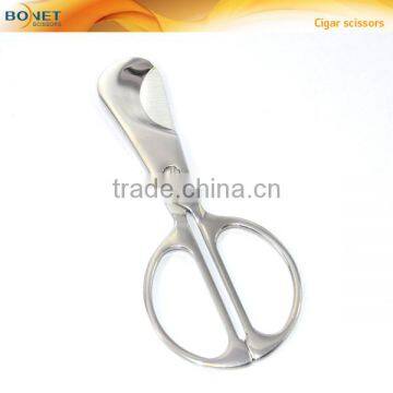 SCI0012 CE Certificated 4-3/4'' full stainless steel high quality cigar scissor cigar cutter