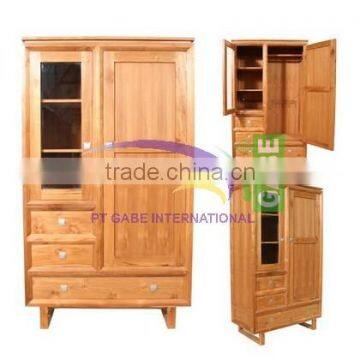 Cabinet and Wardrobe Teak Wood Model Kuta 2 Doors photo-2