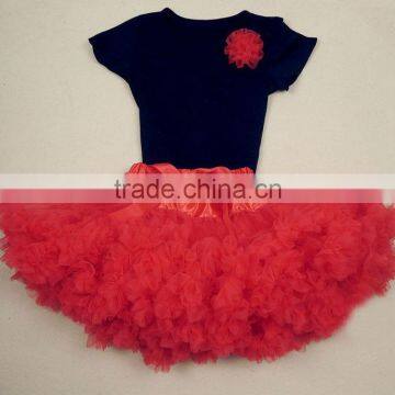 Yiwu Factory Direct Sales pettiskirt set with flowers for kids