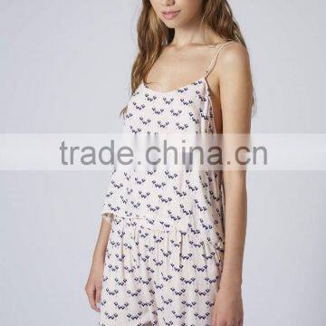 Heart print sleeveless girl in pajamas photo