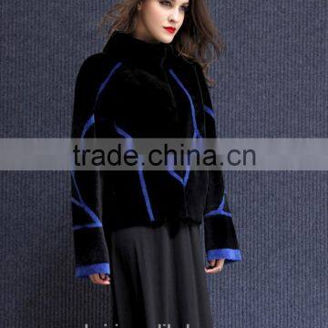 Real Fur Coat For Women Denim Tops & Jacket Female Sheepskin Coats Double-faced Fur Sheep Shearing Overcoat Free Sheepskin photo-2