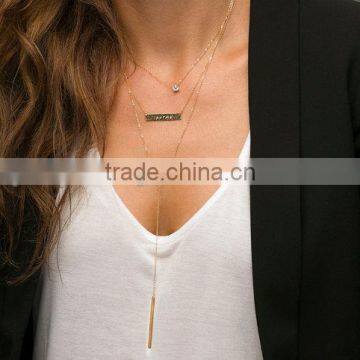 Yiwu Wholesale Factory Maket Multi Layer Necklacemulti Layer Pendant Necklace Jewellery photo-2