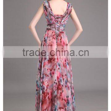 Wholesale Top Quality Crystal Beaded Chest Cap Sleeves Evening Dress photo-4