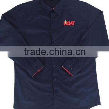 2017 Latest Contrast Casual Spread Collar Men's Shirt With Embroidery photo-2