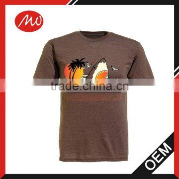 Men's linen colorized printing tee shirts