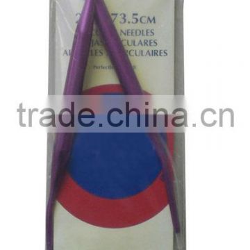 Colorful Dark Purple Plastic Heavy Knitting Needle