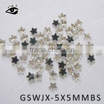 HOT FIX CHINESE RHINESTONE 5X5MM STAR SHAPE CRYSTAL CLEAR